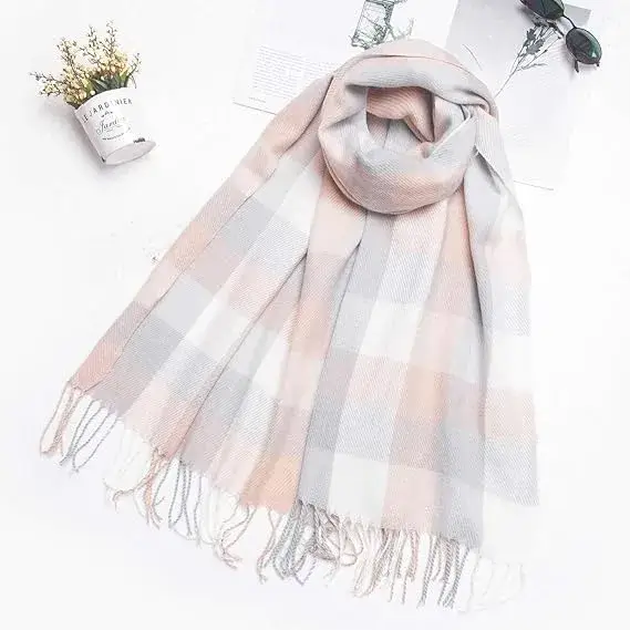 Soft Warm Tartan Check Scarf