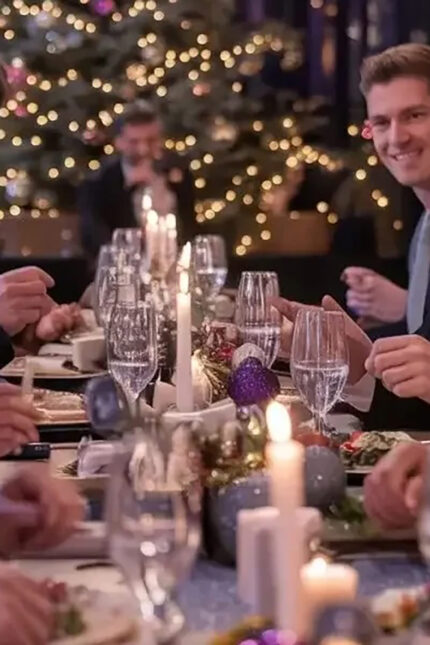 Upscale restaurant interior ideal for corporate networking events and business dinners.