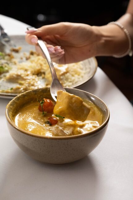 Creamy authentic Punjabi curry dish being served at Zari Indian Restaurant, Crawley.