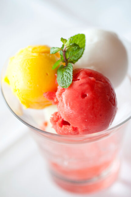 Traditional sweet Indian dessert beautifully garnished for a summer holiday treat.