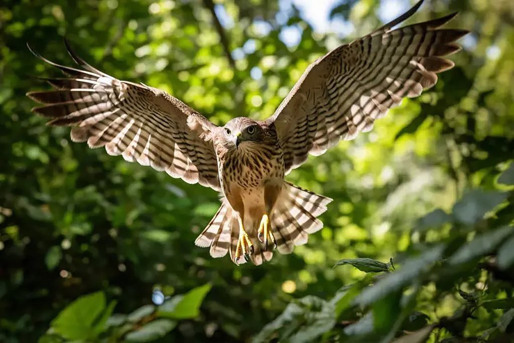 Majular owls and eagles on display at Huxleys Birds of Prey Centre near Horsham.